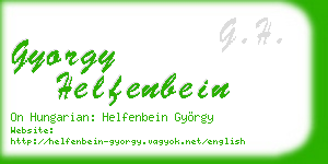gyorgy helfenbein business card